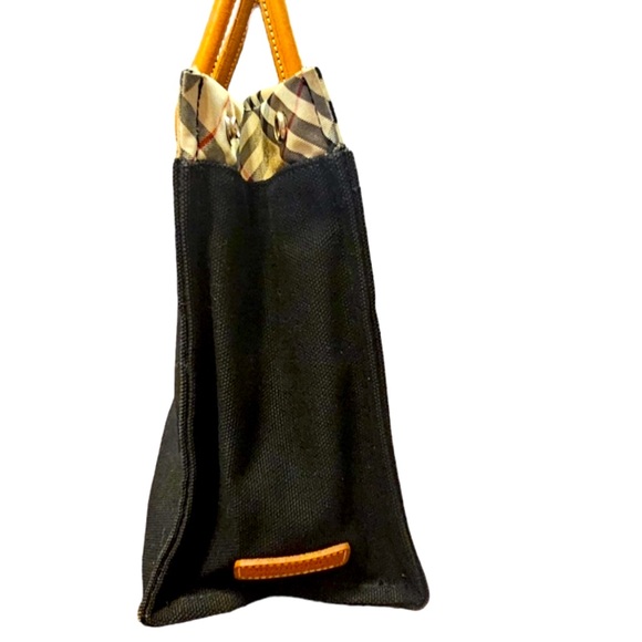 BURRBERRY BLUE LABEL BLACK CANVAS TOTE - Picture 5 of 9